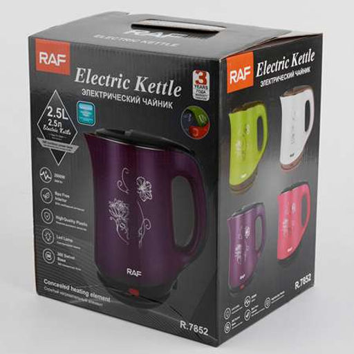 7852 Эл.чайник (1500Вт 2,5л.пласт./мет.кор) RAF (х16) - Mayer&boch фото 3