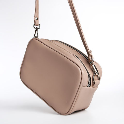 Сумка женская кросс-боди TEXTURA на молнии, 24×9×15 см, бежевая