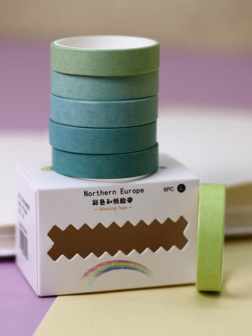 Набор декоративного скотча "Classic colored", green