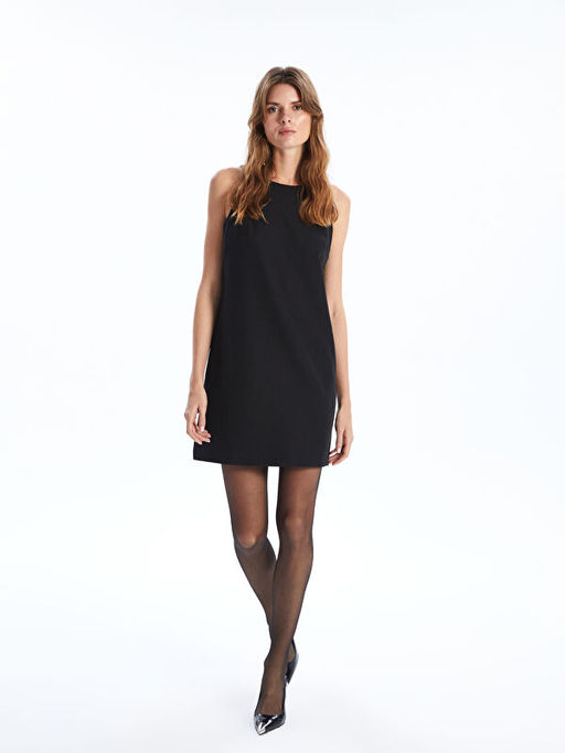 Bisiklet Yaka Kad?n Mini Elbise