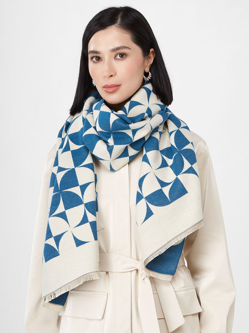 в составе ШЕРСТЬ и КАШЕМИР Большой, мягкий, теплый однотонный двусторонний палантин. - Tantino фото 4