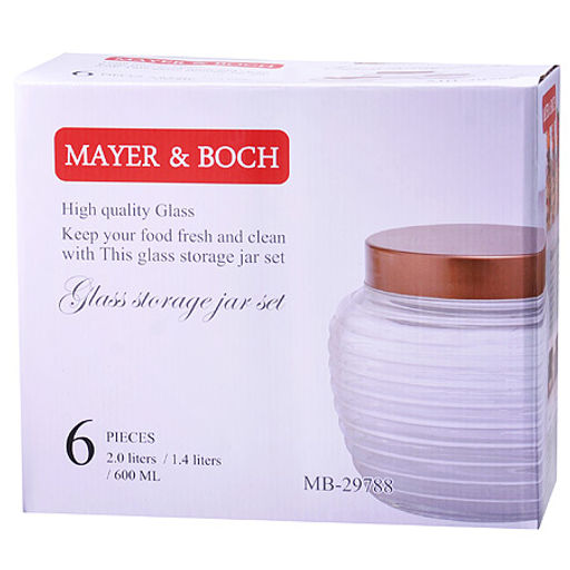 29788 Набор банок 6пр. 0,6л-1,4л-2л.MB (х4) - Mayer&boch фото 3