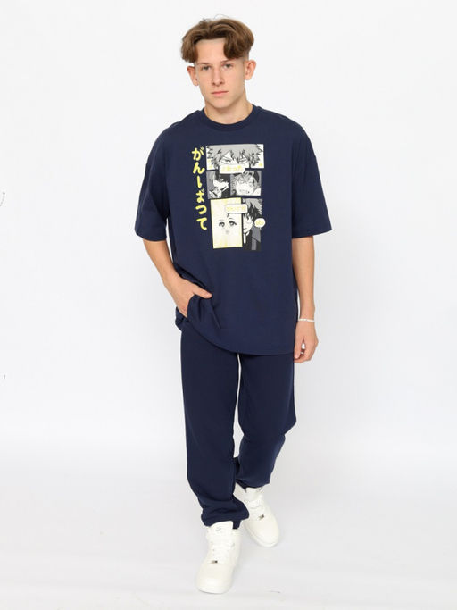 CRB wear / CWSM 60339-41 Футболка мужская,темно-синий/Ex.Cherubino  фото 2