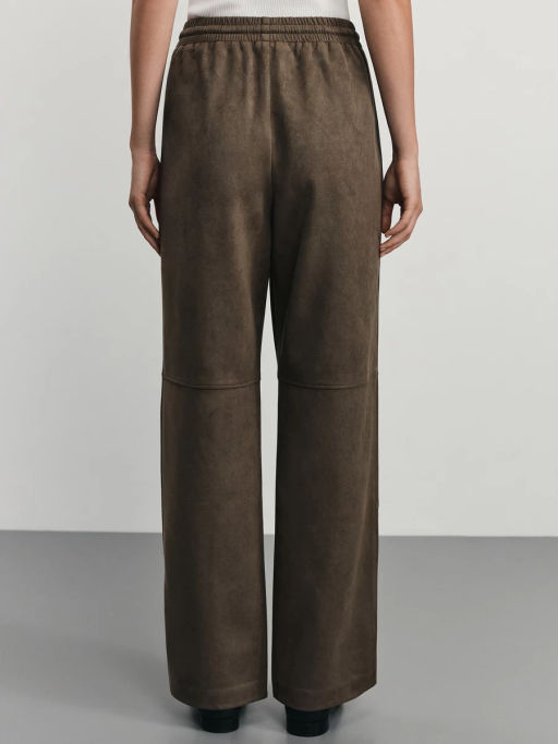 Прямые брюки из искусственной замши / Zarina  фото 4