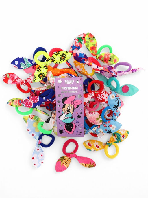 Резинка для волос 30 шт., набор, бантик, Минни Маус