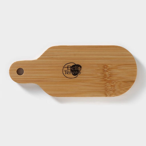 Набор для специй на бамбуковой подставке BellaTenero, 3 предмета: солонка 90 мл, перечница 90 мл, подставка, фарфор, белый