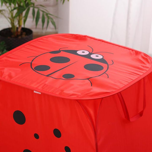 Корзина для игрушек Божья коровка с ручками и крышкой - Simaland фото 2