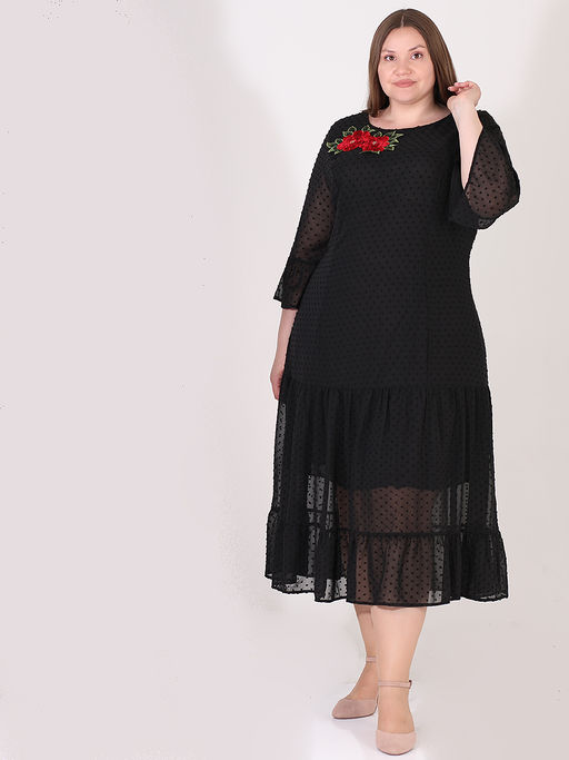 Платье черное длинное нарядное - Almond фото 9