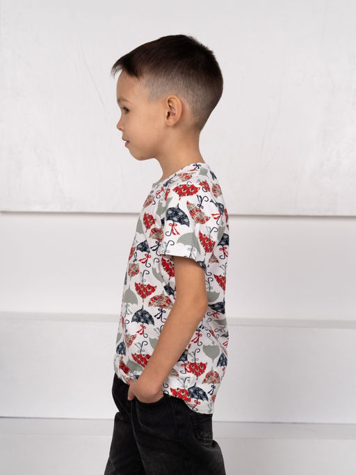 Футболка дет.арт.867/6-2,бело-красная - Binita фото 3