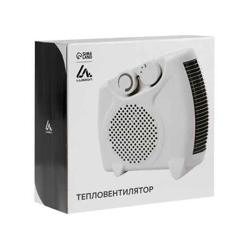 Тепловентилятор Luazon LTO-05, напольный, спиральный, 2000 Вт, 20 м², 2 режима, белый