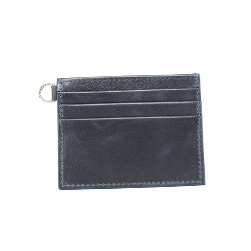 Визитница-кардхолдер Croco-ВК-215 н/к, 1отд, 3карм, синий пулл-ап (85) 261072