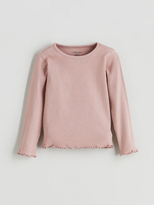 Bisiklet Yaka Uzun Kollu K?z Bebek Bluz