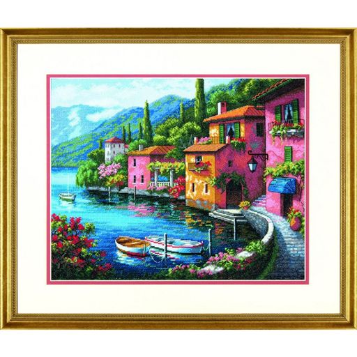 Набор для вышивания DIMENSIONS 70-35285 Посёлок на берегу озера 38 x 30 см