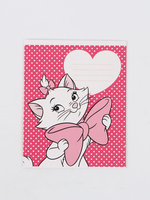 Цена за 20 шт. Тетрадь А5, 12 листов в косую линейку "Кошечка"микс