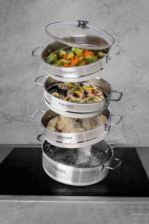 Мантоварка-пароварка Kukmara 5 л диаметр 28 см  фото 3