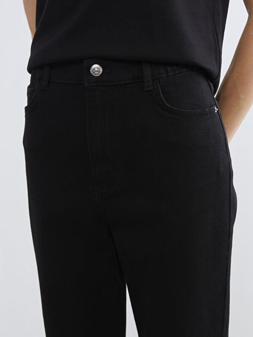 Beli Lastikli Slim Mom Kad?n Jean Pantolon