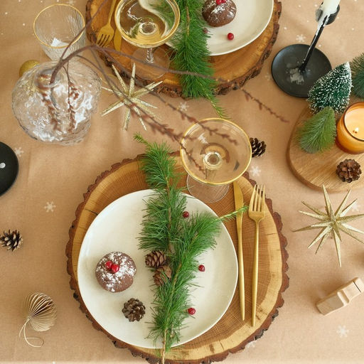 Скатерть новогодняя «Этель» Fir branches 144×220 см с ГМВО, 100% хлопок, 190 г/м²