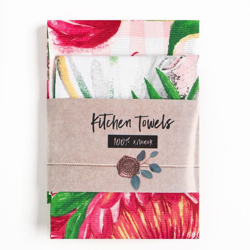 Набор кухонных полотенец Доляна Самой заботливой, 35?60 см-2 шт., 100% хл