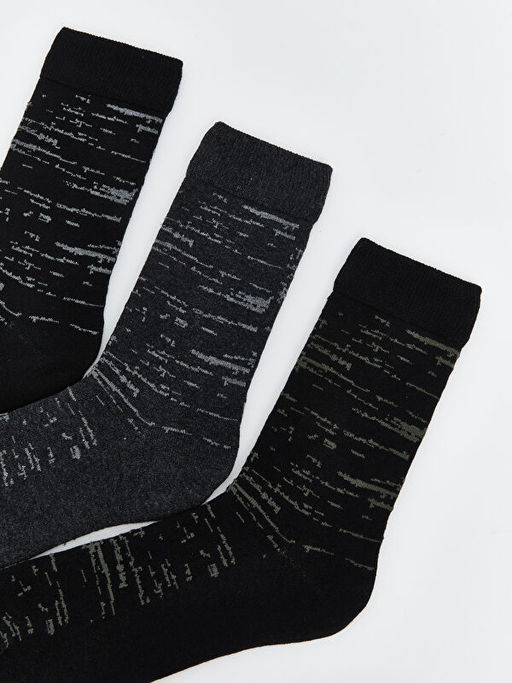 Desenli Erkek Soket ?orap 3l?