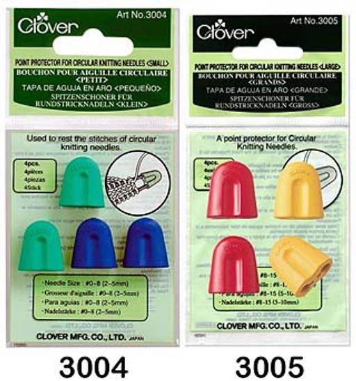 Защитные колпачки для круговых вязальных спиц Clover  фото 2
