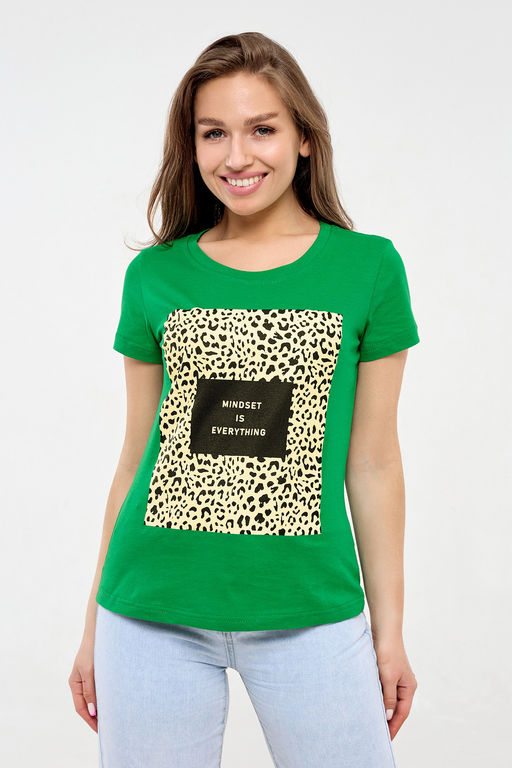 Футболка с леопардовым принтом ЛЕОWSP