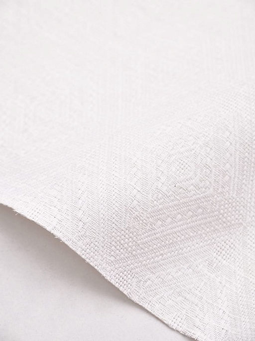 Полульняной жаккард Бернарда цв.белый, ш.1.6м, лен-59%, хлопок-41%, 230гр/м.кв - Купава фото 5