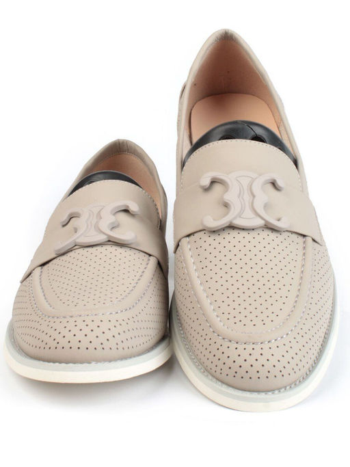 06-PDJ72-2 GRAY/GREEN Туфли женские (натуральная кожа) - Фабричный китай фото 9