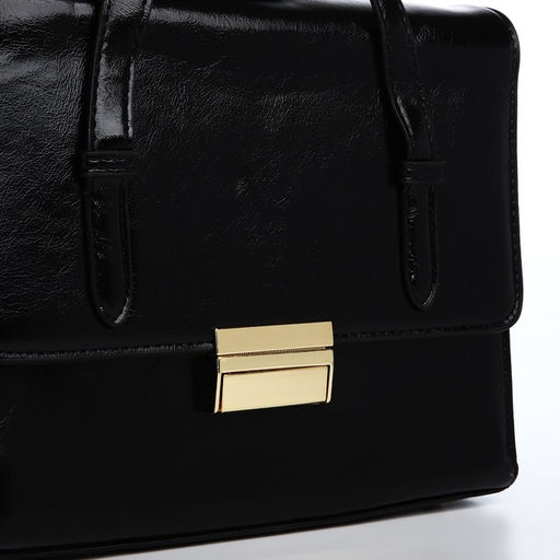 Сумка-мессенджер на клапане, цвет чёрный - Simaland фото 4