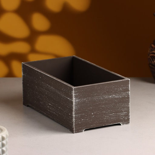 Кашпо деревянное Прованс 23х12,5х9 см Коричневый - Дарим красиво фото 2