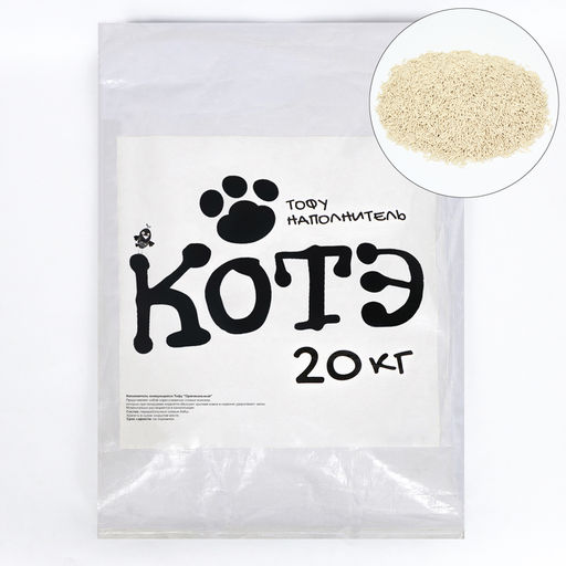 Наполнитель тофу Котэ, оригинальный, 20 кг  фото 2