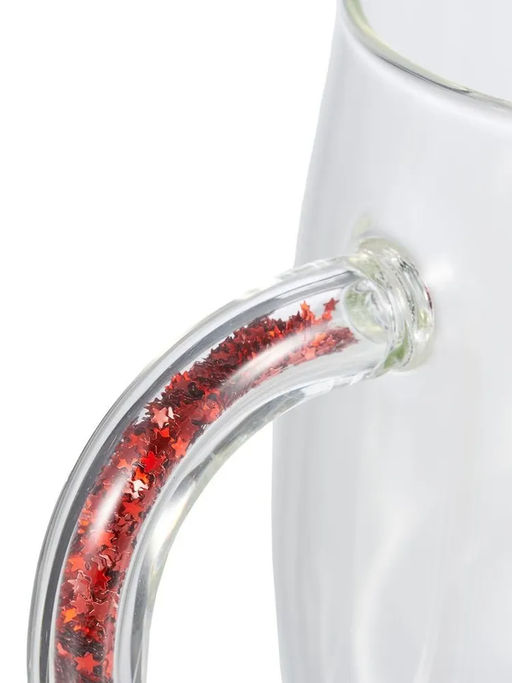 52753 GIPFEL Кружка CHRISTMAS STAR 450 мл, с декоративным наполнителем. Материал: боросиликатное стекло, ПЭТ. Цвет наполнителя: красный