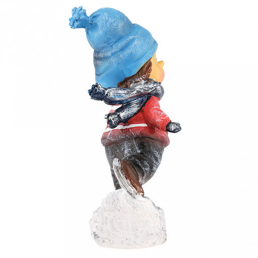 Скульптура-фигура для сада из полистоуна "Мальчик с фонариком" 13х8х20см (Россия)