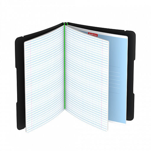 Цена за 2 шт. Тетрадь общая ученическая в съемной пластиковой обложке ErichKrause FolderBook Accent, красный, А5+, 2x48 листов, клетка  фото 21