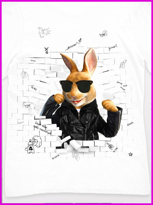 Футболка с длинным рукавом "Майк",белый