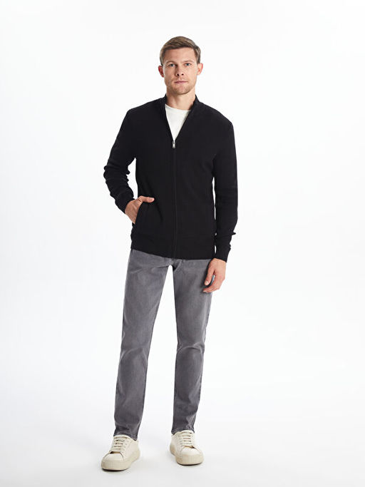 Standart Kal?p Dik Yaka Erkek Triko H?rka