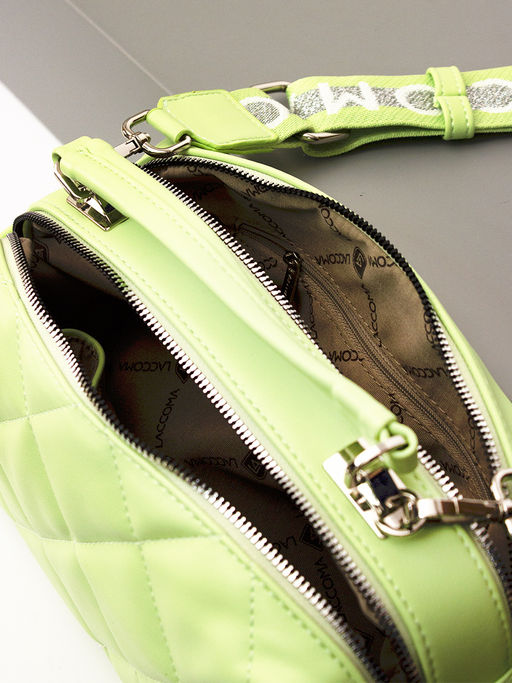 LACCOMA сумка Кристи-Ф826-мятный эко кожа хлопок  фото 9