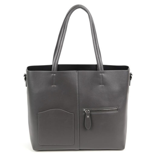 Женская сумка шоппер из эко кожи 8333-836 Грей - Cidirro фото 2