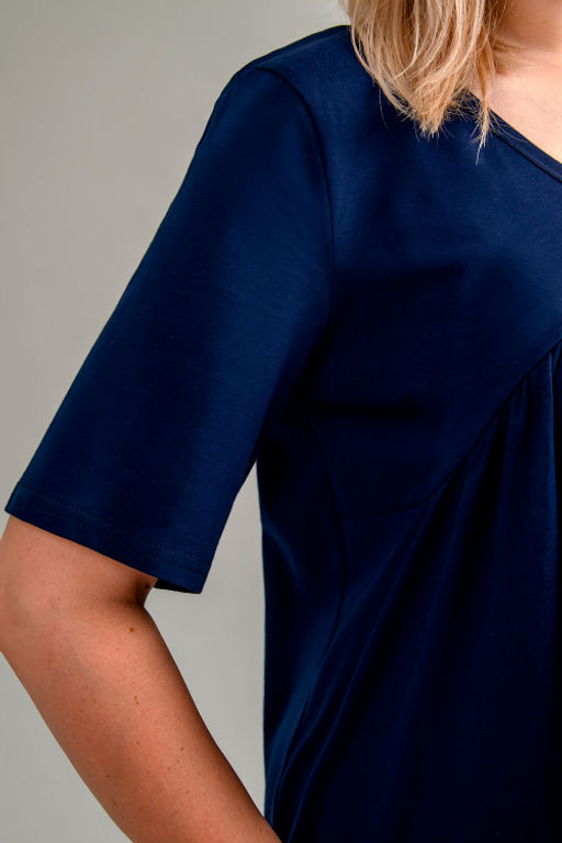 Арт. 9173 Пижама с брюками 50-60 (6 шт) Цвет:верх темно-синий, низ сине-белый - Калинка фото 6