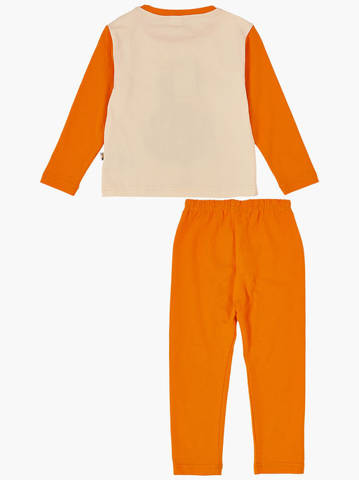 Пижама для девочки UD 1061 оранжевый - Mini maxi фото 2