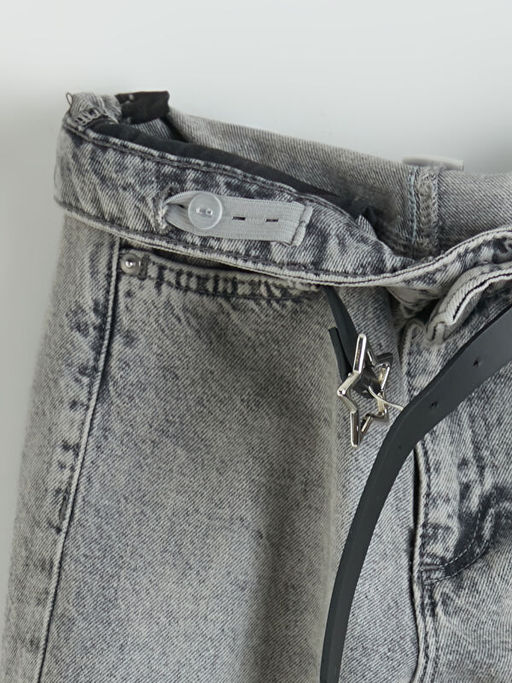 Wide Leg Fit K?z ?ocuk Jean Pantolon