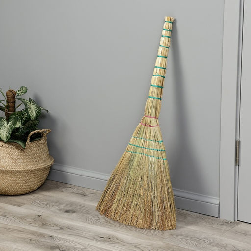 Веник 3-х лучевой 3-х прошивной «Сорго», 380 г, 90 см, нить