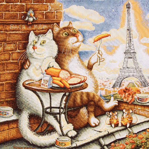 "Вася+Маша Свидание" Наволочка гобеленовая 45х45