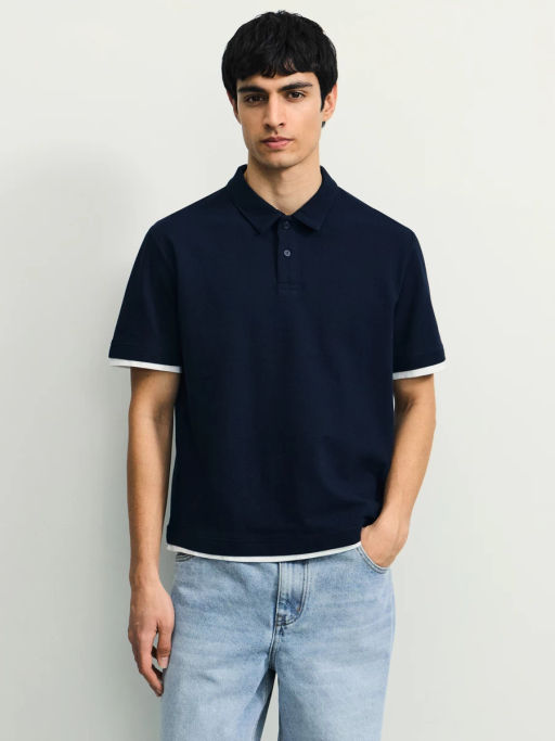 Футболка поло с констрастными вставками / Zarina  фото 2