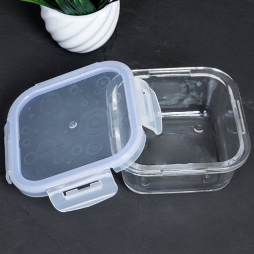 Контейнер квадратный 400 мл, стекло / T401 /уп 48/ - Галеонтрейд фото 2