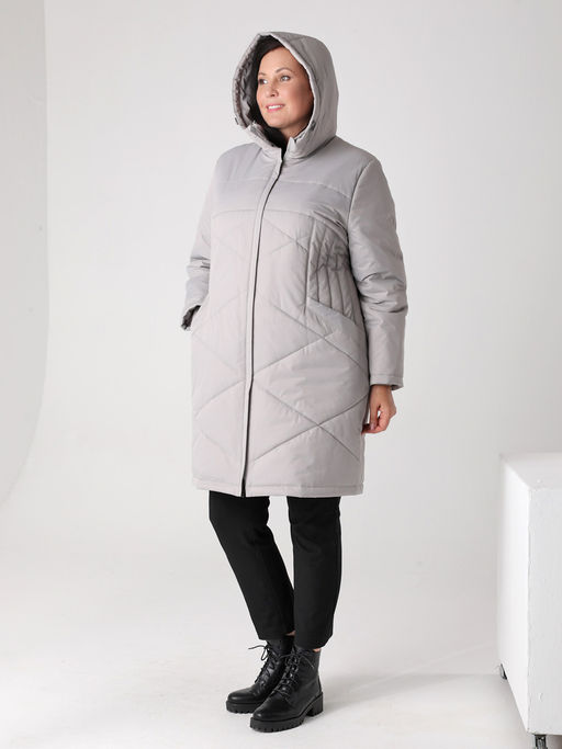 24320 Пальто дем. серый