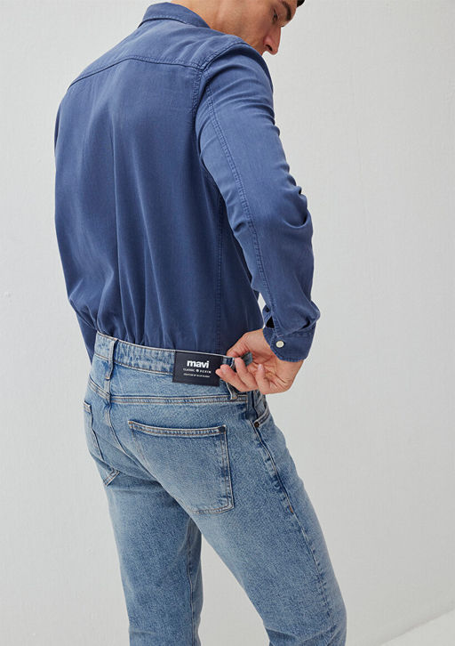 Jake Classic Denim Ac?k Gok Mavisi Jean Pantolon  фото 7