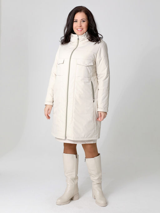 24108 Плащ утепл. песочный - Dizzyway фото 3