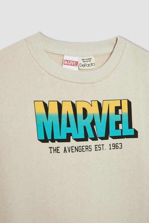 Толстая толстовка с капюшоном Marvel для мальчиков - Defacto фото 9