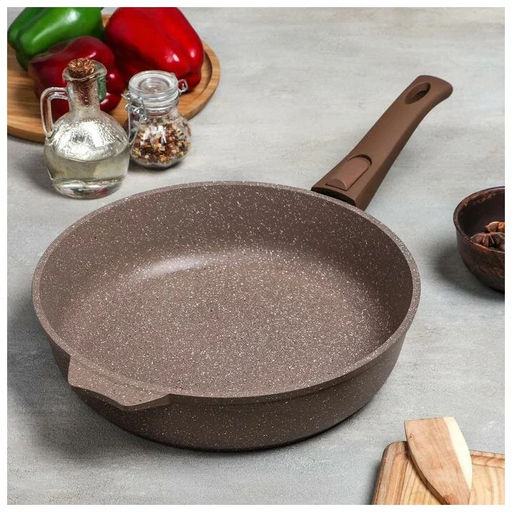 Сковорода 28см АП Гранит brown со съемной ручкой арт.028806 /Мечта/  фото 8