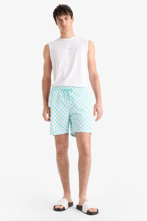 Regular Fit Desenli File Astarl_ K_sa Boy Deniz _ortu - Defacto фото 2
